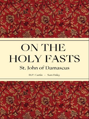 cover image of On the Holy Fasts